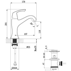 Lemark Смеситель Nubira LM6206ORB для раковины – фотография-2